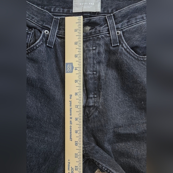 Everlane The 90's Cheeky Jeans Denim Faded Black Straight Leg High Rise Sz 27 - Picture 11 of 16